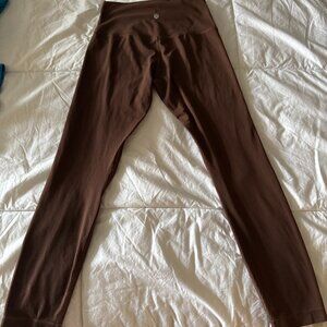 Lululemon Size 6  Walnut Brown Ribbed Leggings